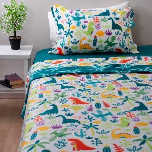 Sábanas Polar Kids 1.5 Plazas / Dinosaurios - Doral
