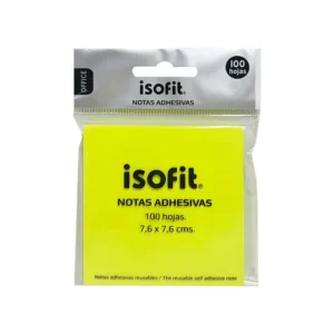 Block Memo Stick 7,6x7,6 cms / Amarillo - Isofit