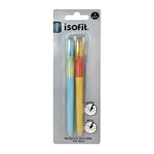 Set 2 Bolígrafo Borrable 0,5mm / Azul - Isofit