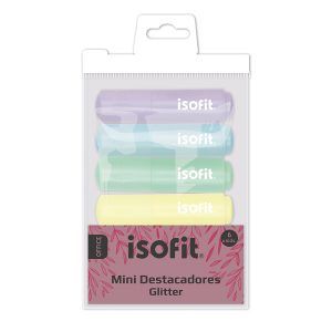 Set 6 Mini Destacadores Glitter - Isofit