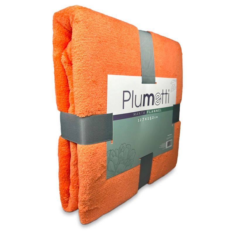 Manta Flannel / Salmón - Plumetti - Imagen 2