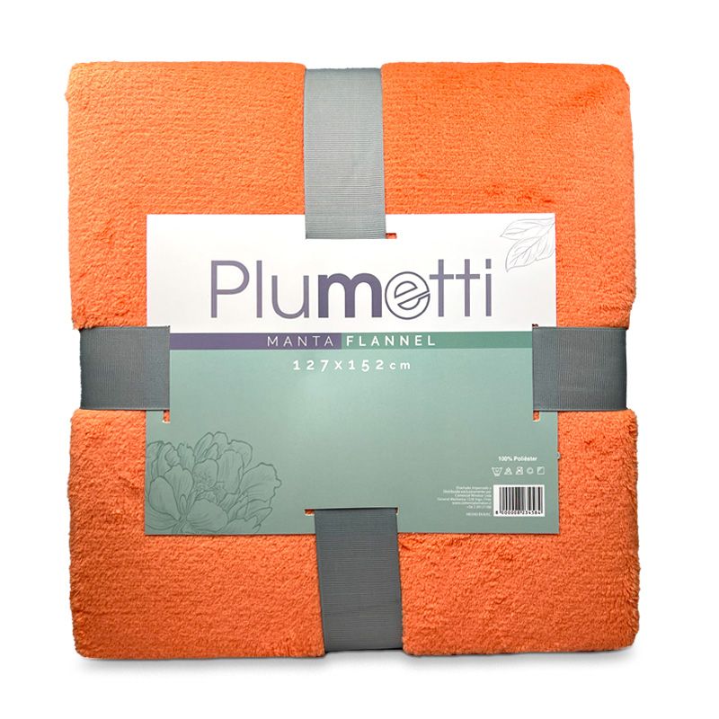 Manta Flannel / Salmón - Plumetti