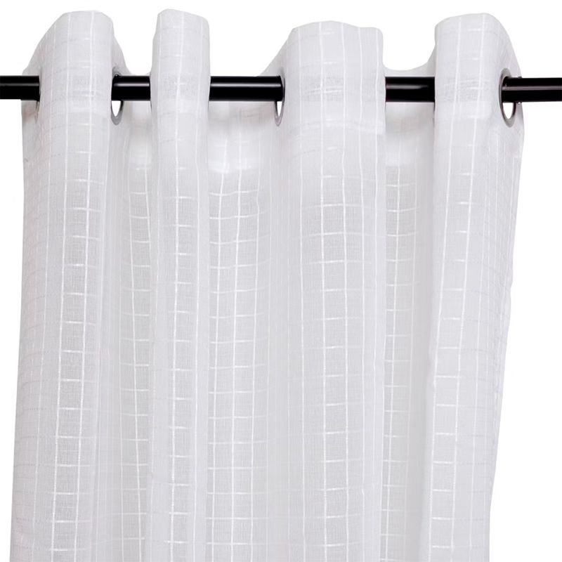 Set Cortina Gasa Cuadros / White - Masel