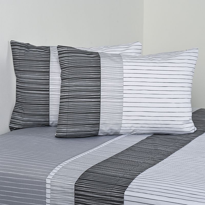 Juego de Sábanas Estampada 200 Hilos 2 Plazas / Marker - Cannon