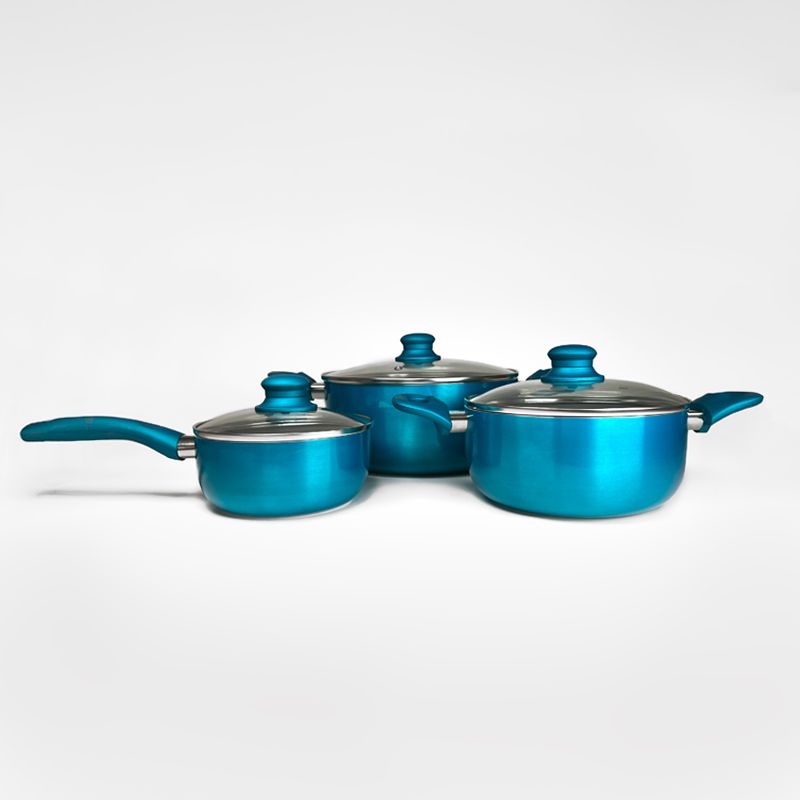 Batería Aluminio Titanio 6 piezas Cacerola / Calipso - Doral - Imagen 2