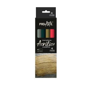 Set 4 Marcadores Acrílicos Metálicos - Proarte