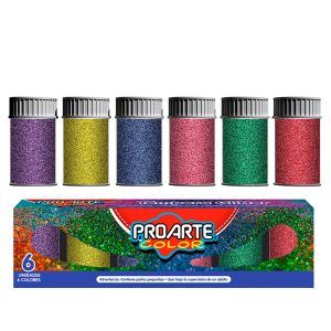 Temperas Glitter 6 Colores 15cc - Proarte