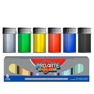 Temperas Metálicas 6 Colores 15cc - Proarte
