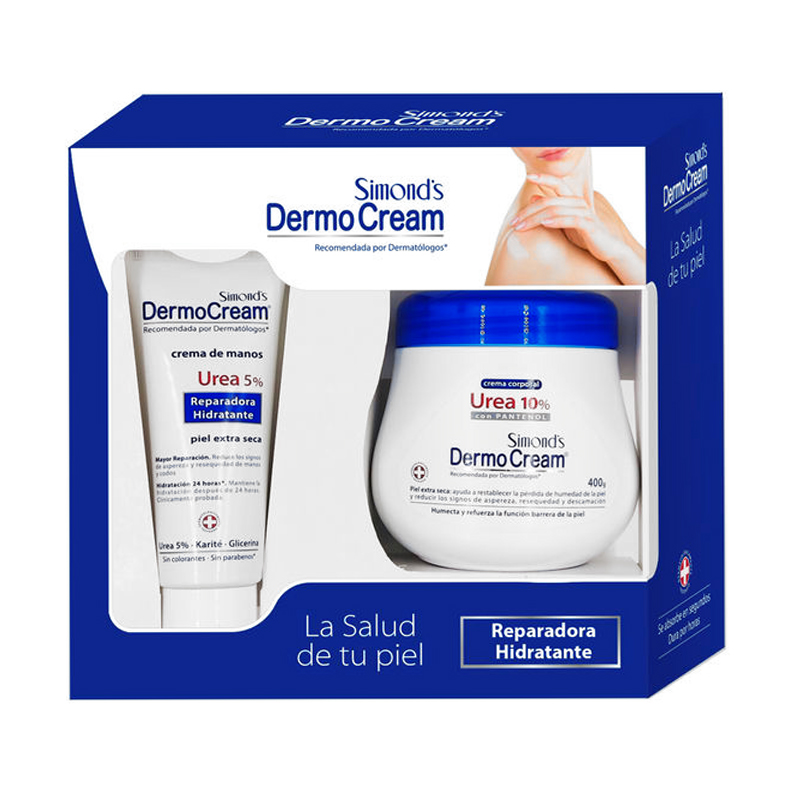 Estuche Dermocream Urea 400 ml + Pomo de Manos 80 gr - Simonds