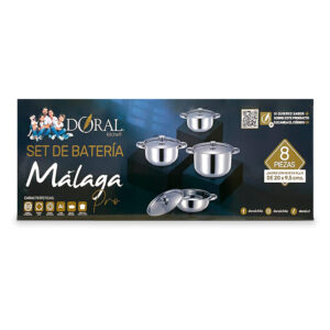 Batería de Cocina Línea Málaga Pro 8 Piezas - Doral