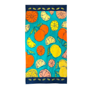 Toalla de Playa Velour 70x140 cm / Limonada - Chiteco by Lourdes