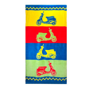 Toalla de Playa Velour 70x140 cm / Motos - Chiteco by Lourdes