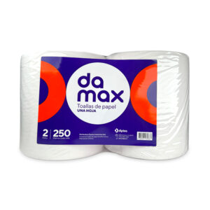 Toalla de Papel 250 mts 2 und Hoja Simple - Damax