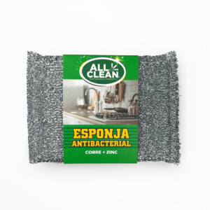 Esponja de Cobre + Zinc Antibacterial 2 Unidades - All Clean
