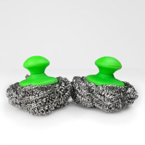 Fregadora de Acero Inox. C/Mango 2 Unidades- All Clean