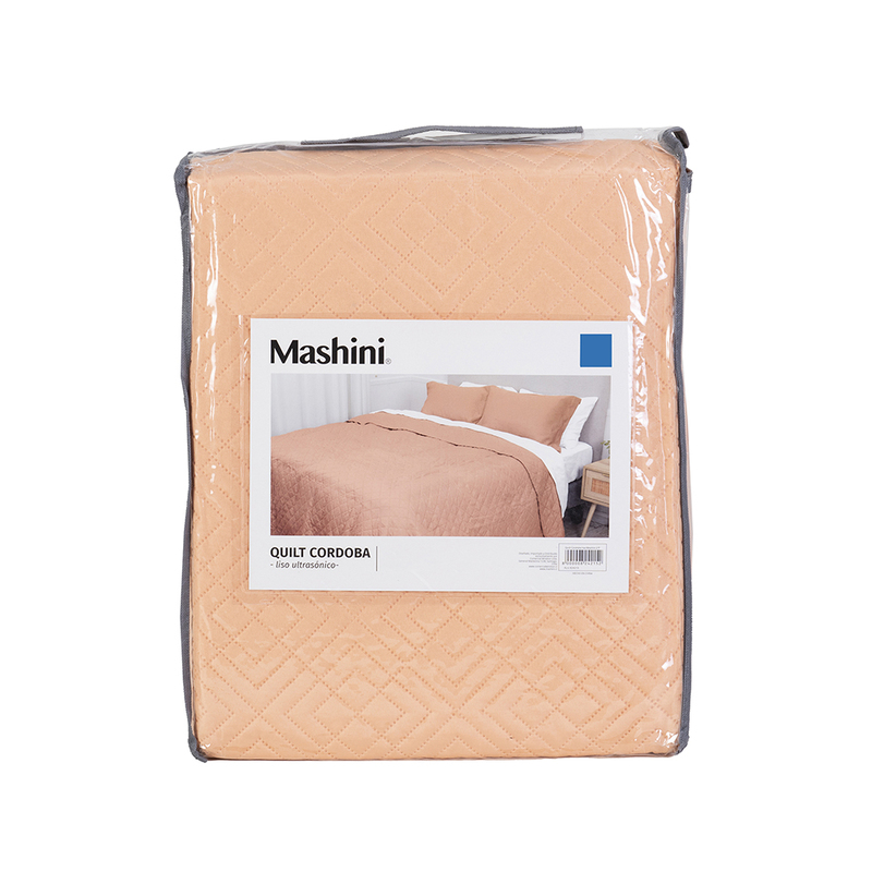 Quilt Cordoba Liso 2.5 Plazas / Peach - Mashini - Imagen 5