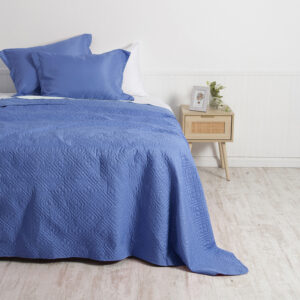 Quilt Cordoba Liso 2 Plazas / Azul - Mashini
