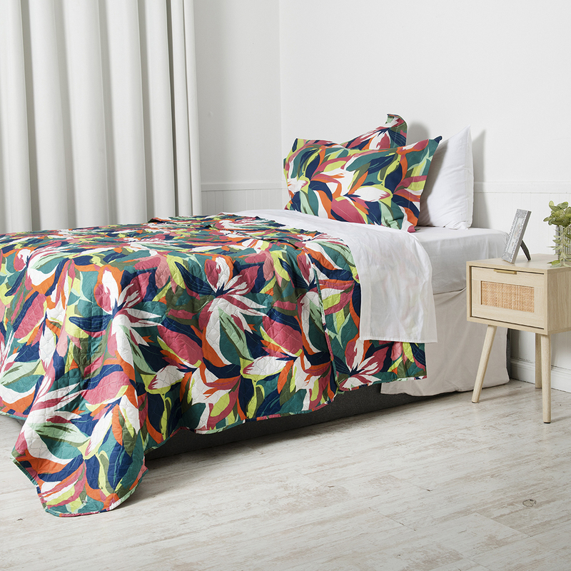 Quilt Cordoba Estampado 2 Plazas / Flowers - Mashini - Imagen 2