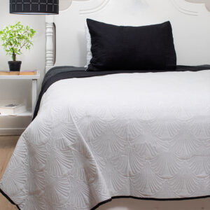 Quilt Hotpress Liso Bicolor 1.5 plazas / Negro y Gris Claro - Doral