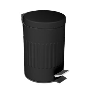 Papelero Metálico Decoline 3 Lts / Negro - Doral