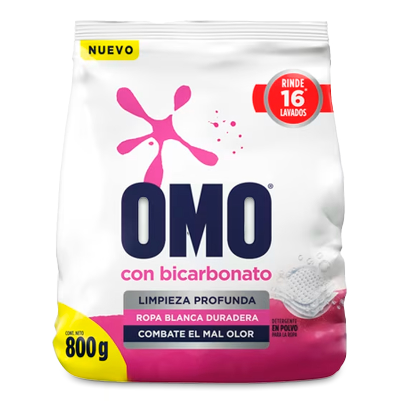 Detergente Matic Polvo Bicarbonato Bolsa 800g - Omo