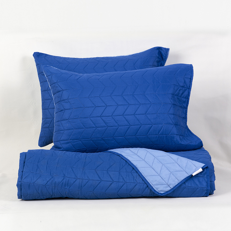 Quilt Bicolor 2 Plazas / Azul Celeste - Mashini - Imagen 4