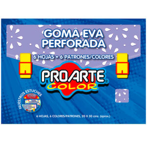 Estuche Goma Eva Perforada 6 Colores - Proarte