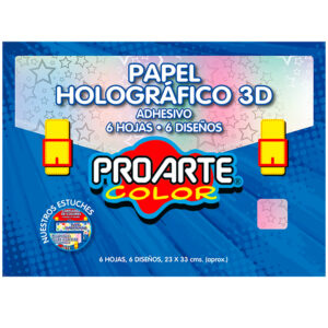 Estuche Papel Holográfico Adhesivo 6 Colores - Proarte