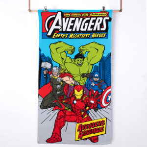 Toalla de Playa 70x140 cm + Bolso / Avengers Cartoon - Mashini