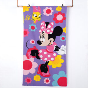 Toalla de Playa 70x140 cm + Bolso / Minnie Flower - Mashini