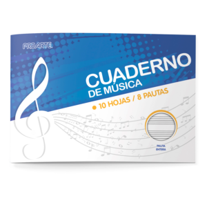 Cuaderno de Música Pauta Entera - Proarte