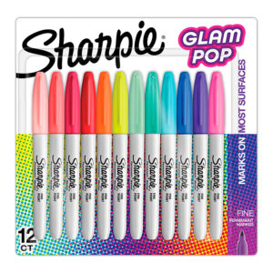 Set Marcadores Permanentes Glam Pop 12 Colores - Sharpie