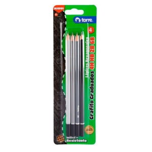 Mix Lápices Grafito Graduados 4 unidades Blíster - Torre
