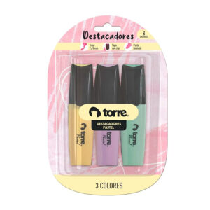 Destacadores Pasteles 3 Colores Blíster - Torre