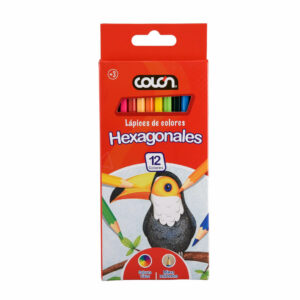 Lápices 12 Colores Hexagonales Mixto 70% - Colón