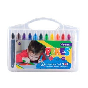 Crayones Gel 3 en 1 12 Colores Pekes - Torre