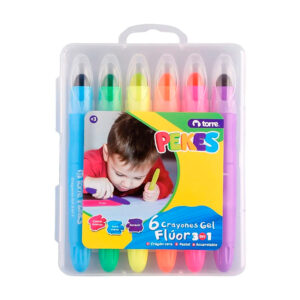 Crayones Gel 3 en 1 Flúor 6 Colores Pekes - Torre