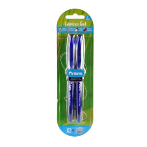 Bolígrafo Gel Borrable 2 unidades Color Azul Blíster - Torre
