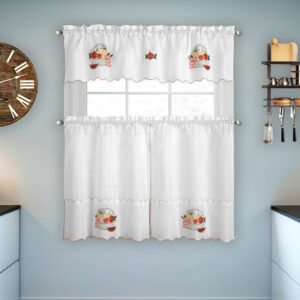 Set de Cortina de Cocina 3 Piezas / Frutas - Doral