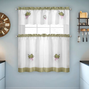 Set de Cortina de Cocina 3 Piezas / Uva - Doral