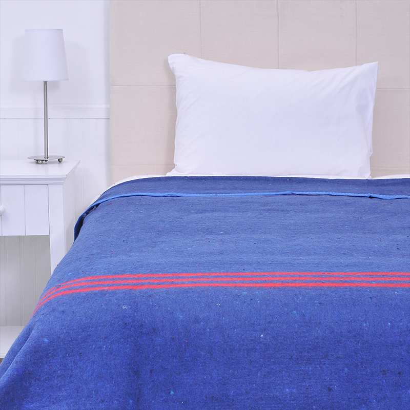 Frazada Térmica Single / Líneas Azul - Plumetti