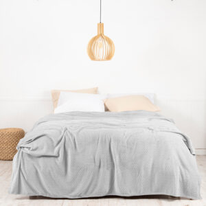 Frazada Coral Embossed 2 Plazas / Gris - Mashini