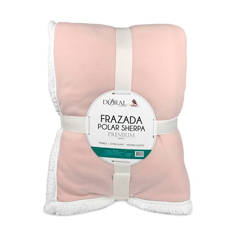 Frazada Polar Sherpa Premium 2.5 Plazas / Palo Rosa - Doral - Imagen 4