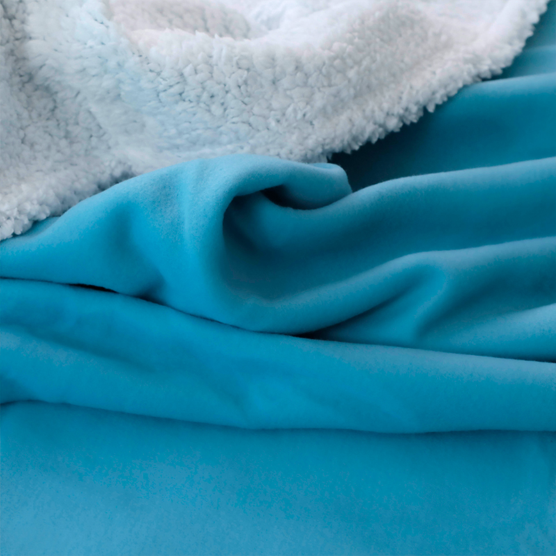 Frazada Polar Sherpa Premium 2.5 Plazas / Celeste - Doral - Imagen 2