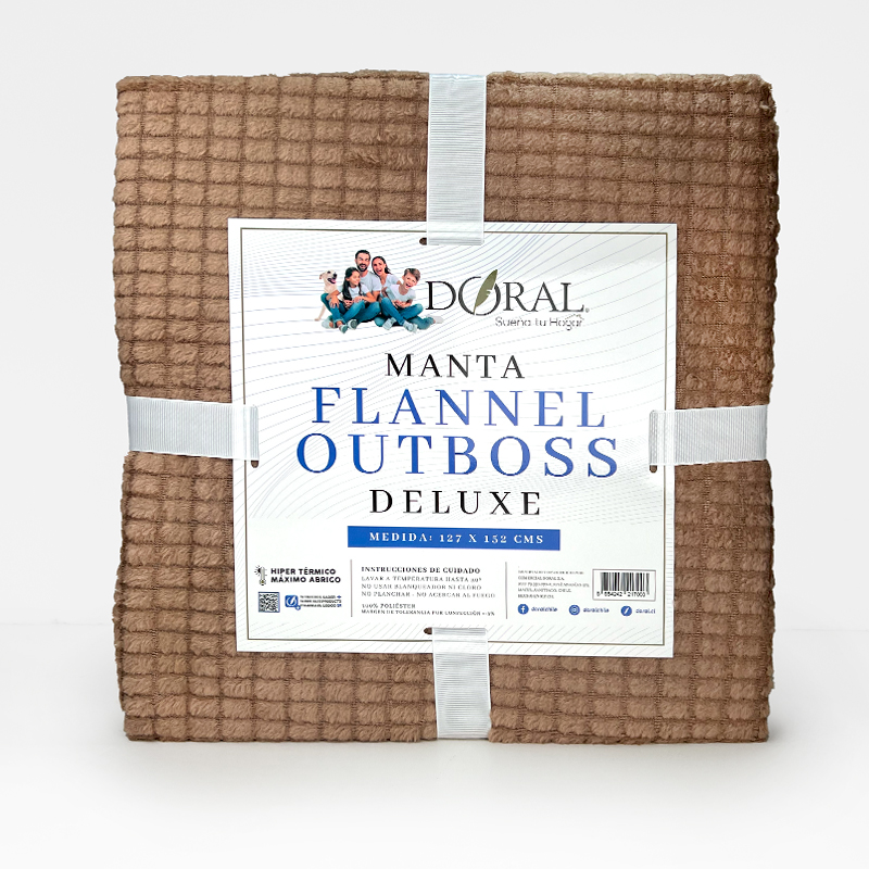 Manta Flannel Outboss Deluxe / Café - Doral