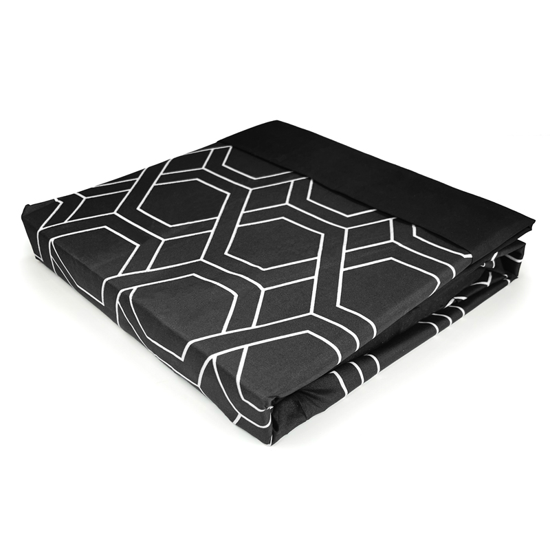 Sábanas Aterciopelada Composé 2 Plazas / Trenza Negro - Doral