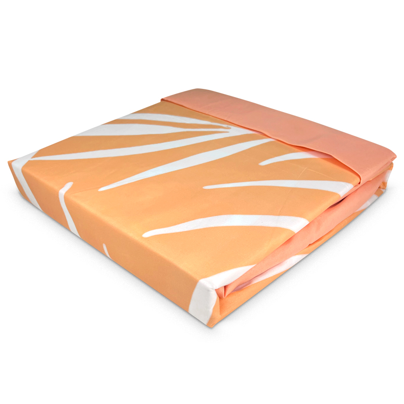 Sábanas Aterciopelada Composé 2 Plazas / Ramas Coral y Blanco - Doral