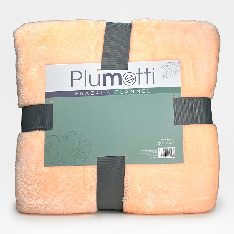 Frazada Flannel 1.5 Plazas / Salmón - Plumetti