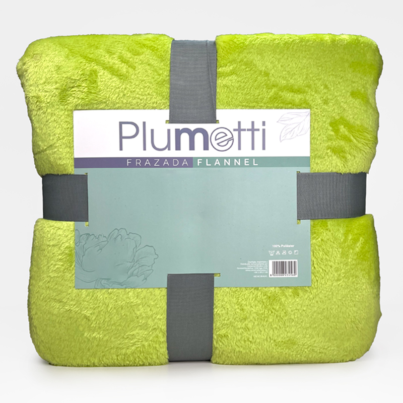 Frazada Flannel 1.5 Plazas / Verde - Plumetti