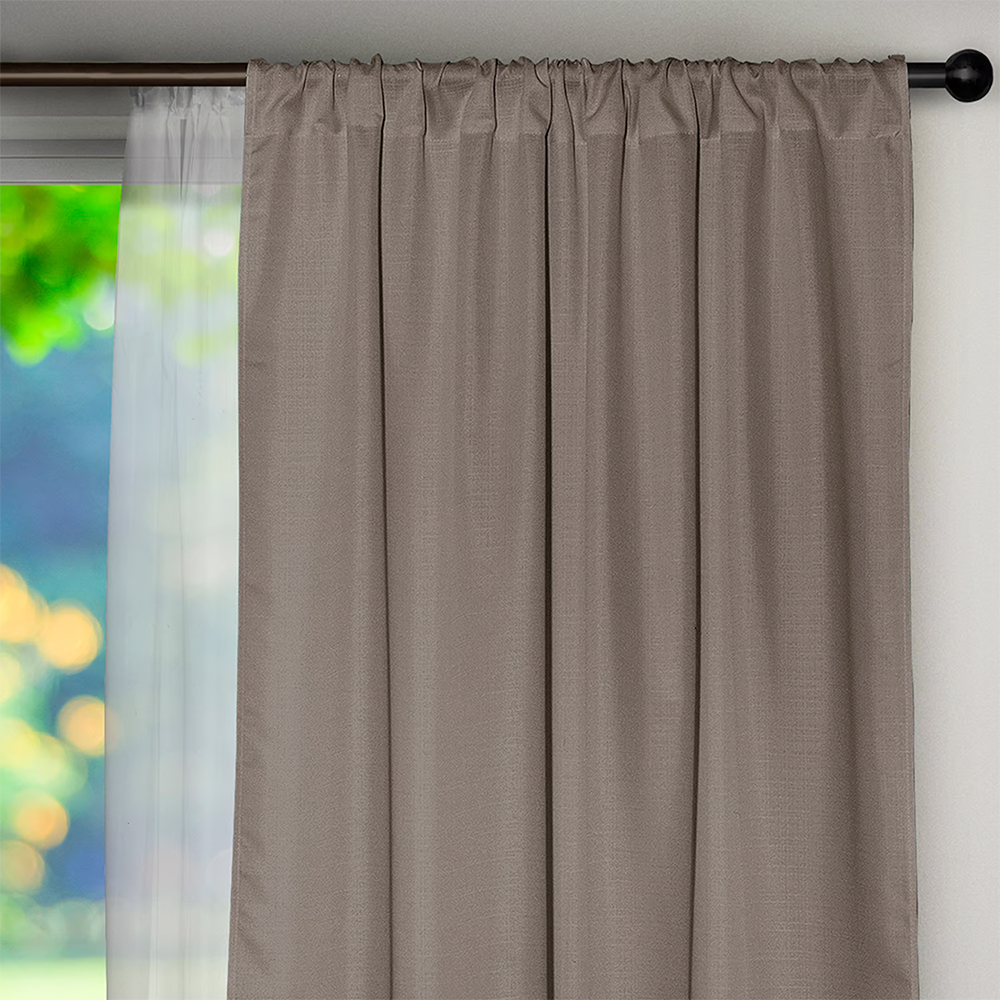 Set Cortina Amalia Pasa Tubo 8 Piezas / Taupe - Masel - Imagen 2